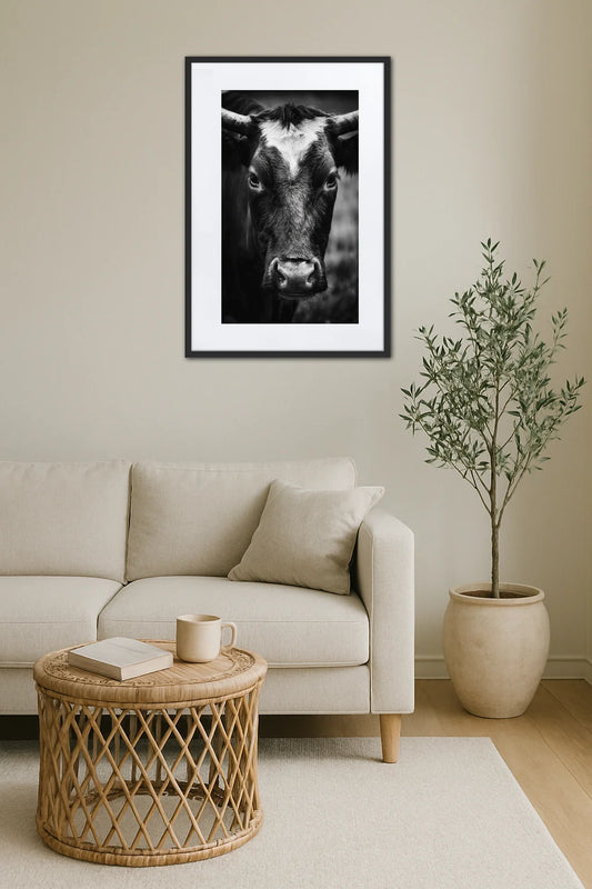 Tableau Vache Noir Et Blanc