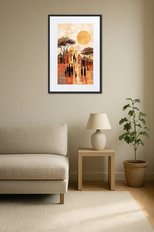 Tableau Village Africain