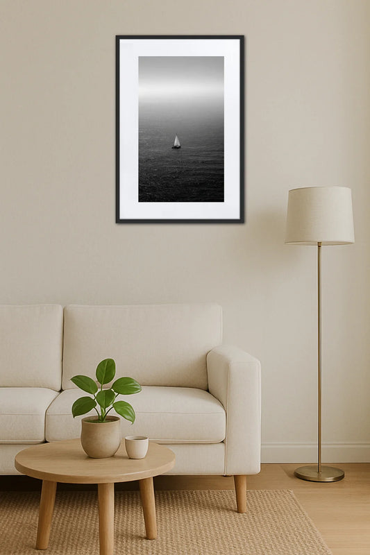 Tableau Voilier Noir Et Blanc