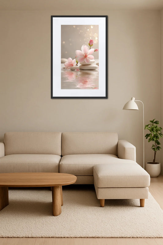 Tableau Zen Rose