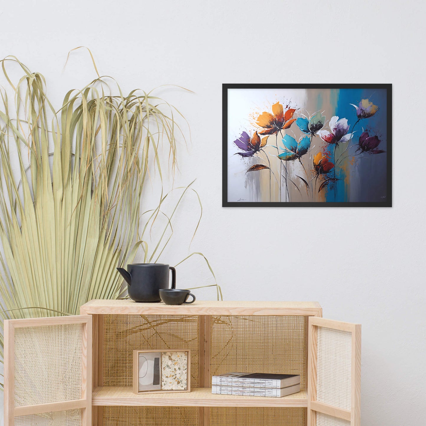 Tableau Abstrait Floral