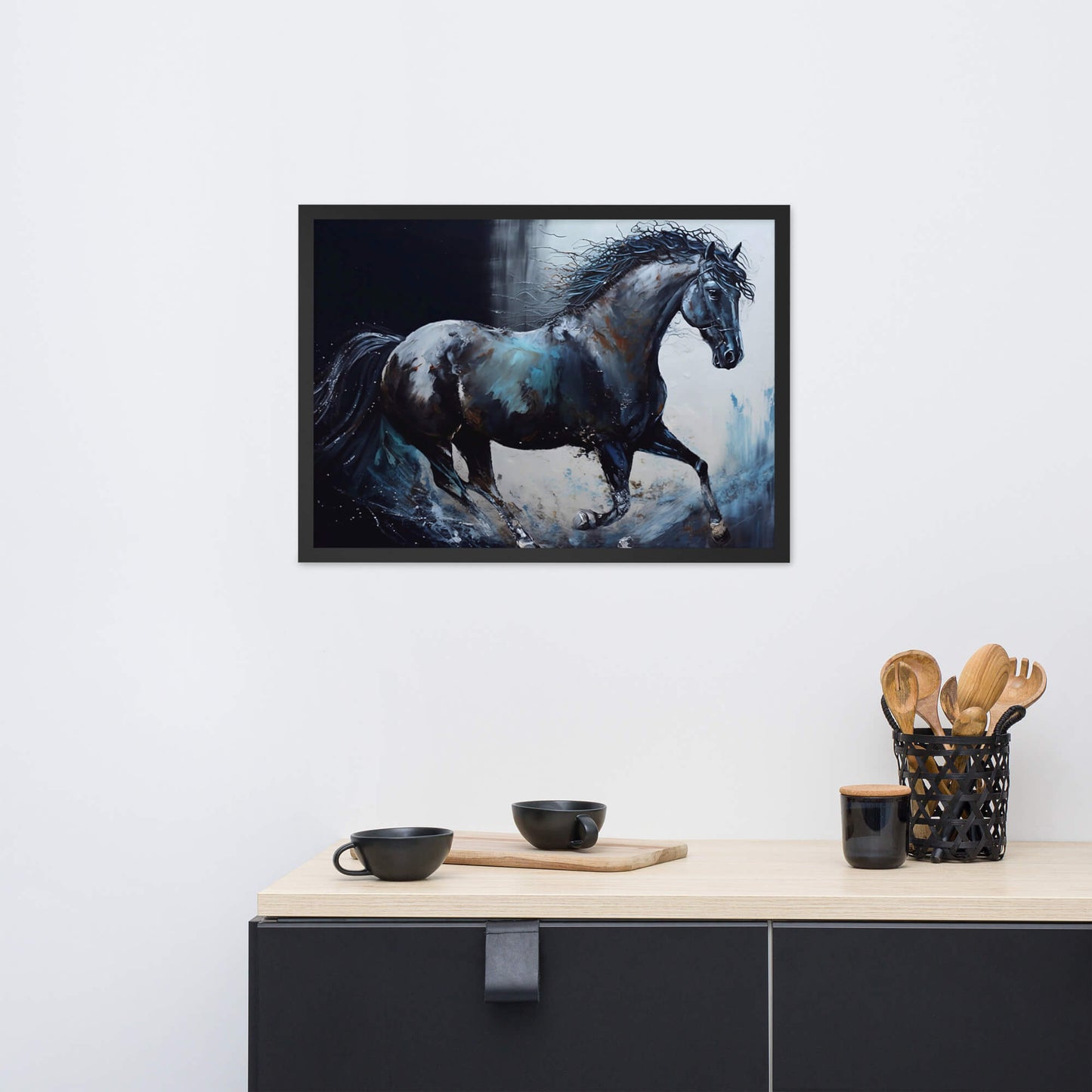 Tableau Abstrait Cheval