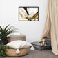 Tableau Abstrait Blanc Et Or