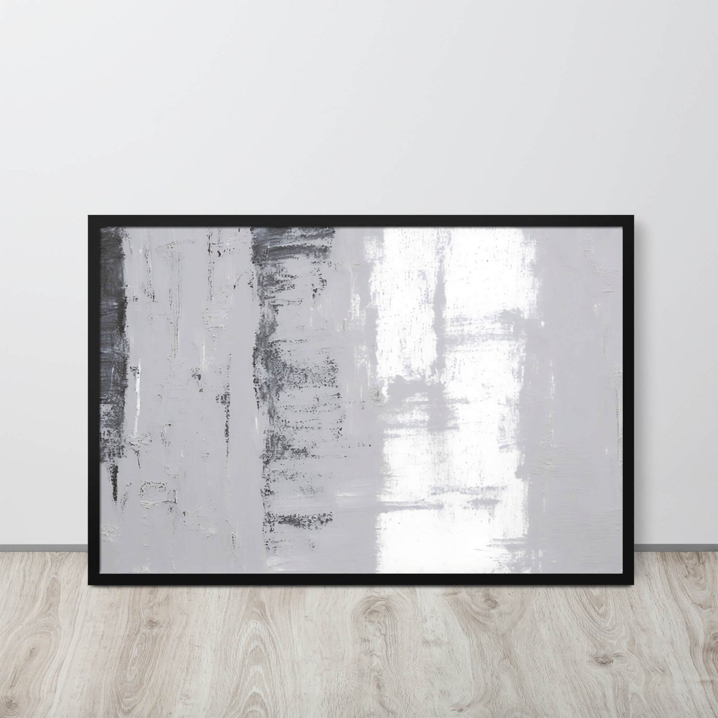 Tableau Abstrait Gris Et Blanc