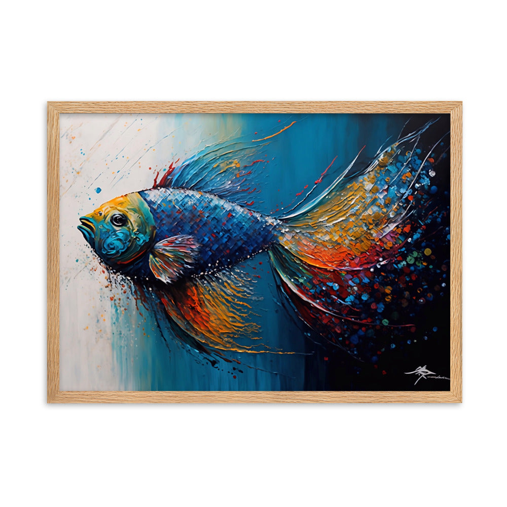 Tableau Abstrait Poisson