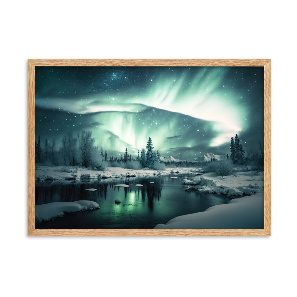Tableau Paysage Aurore Boréale