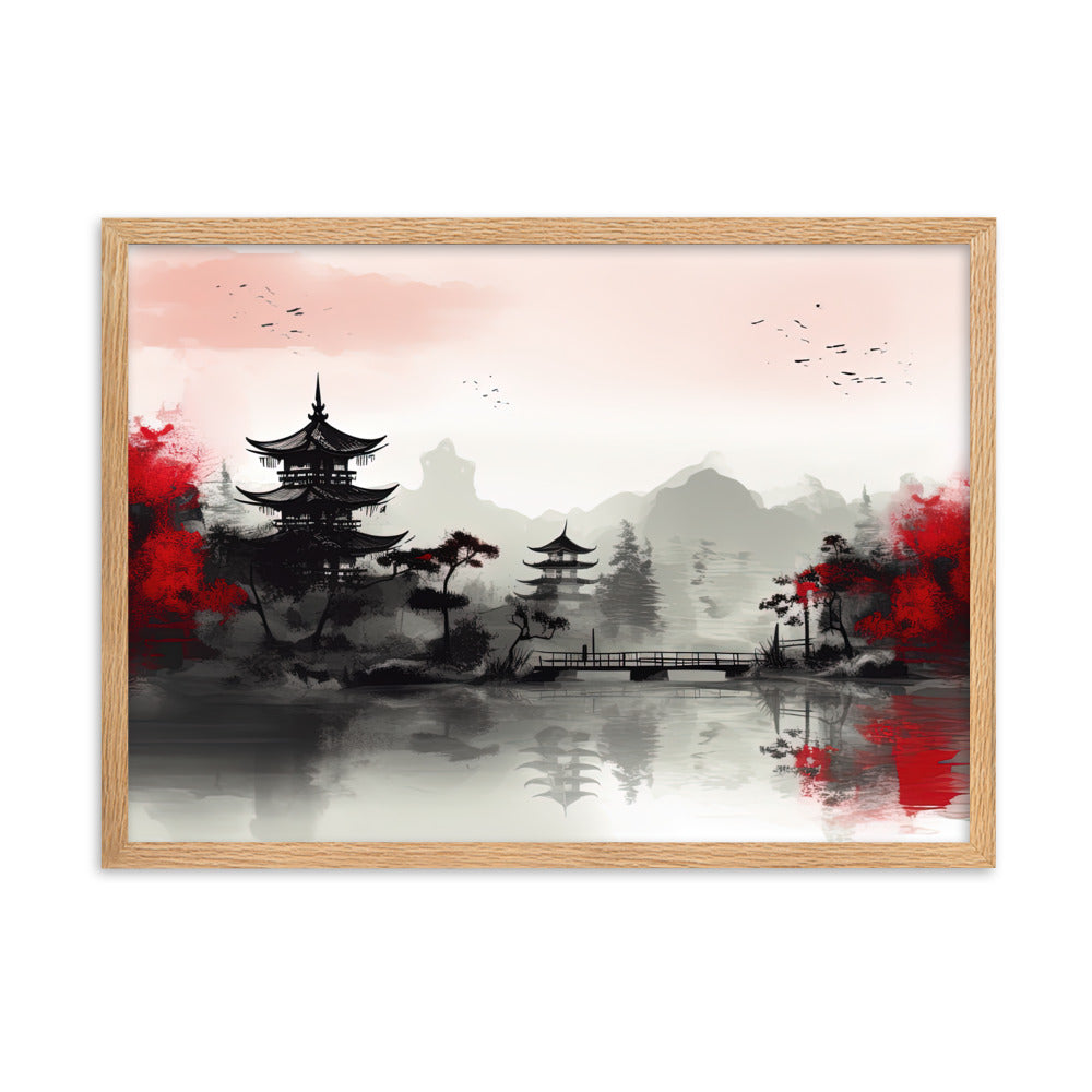 Tableau Japonais Paysage Traditionnel