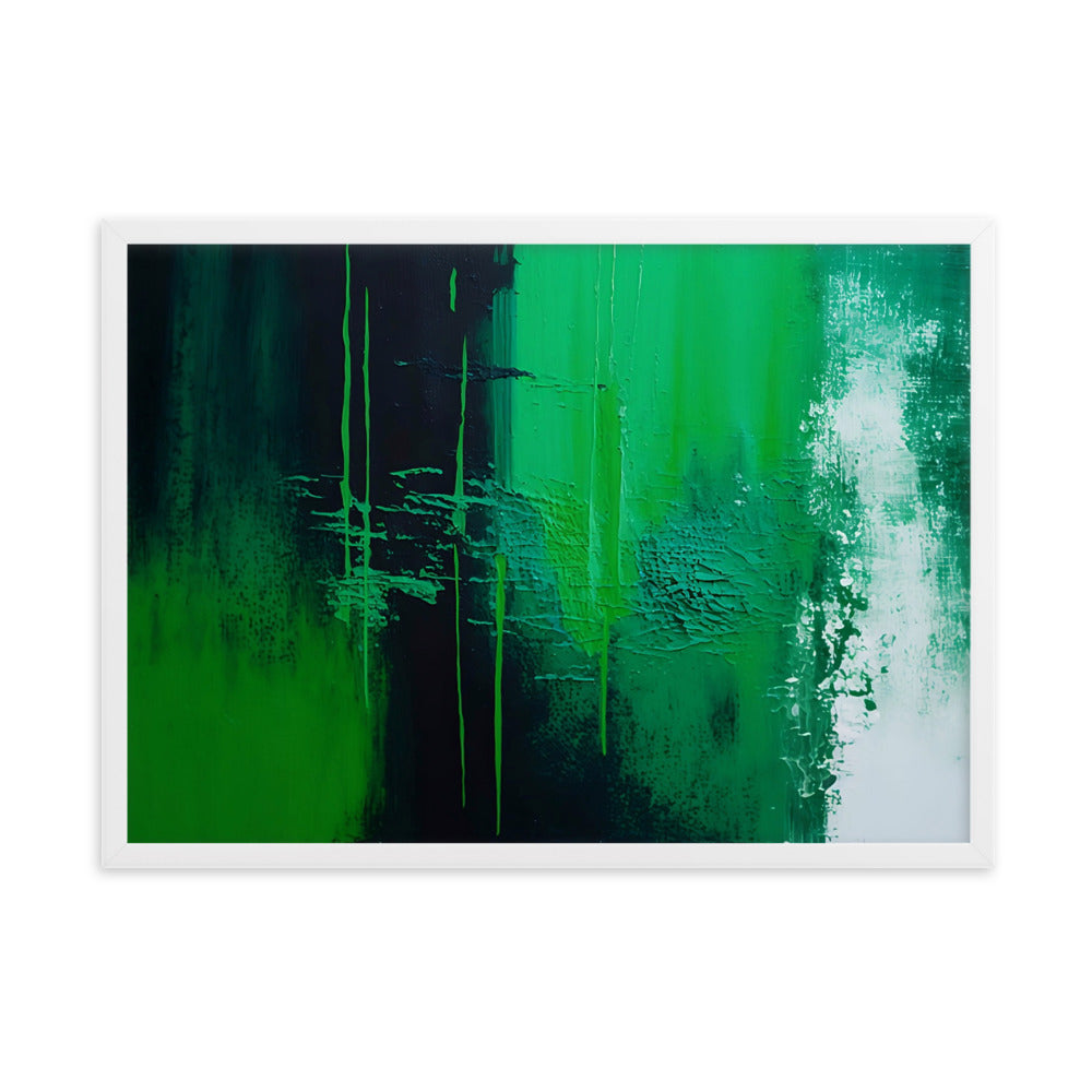 Tableau Abstrait Ton Vert