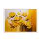 Tableau Abstrait Fleur Jaune