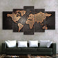 Tableau Carte Du Monde 5 Parties