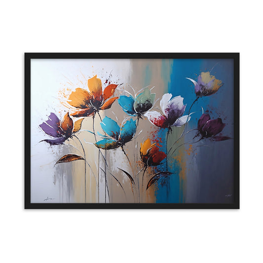 Tableau abstrait floral