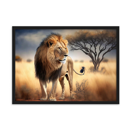 Tableau avec un lion