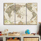 Tableau Carte Du Monde 3 Parties