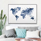 Tableau Carte Du Monde Bleu Canard