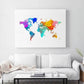 Tableau Carte Du Monde Multicolore