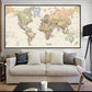 Tableau Carte Du Monde Salon