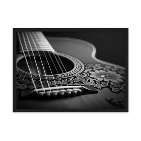 Tableau Noir Et Blanc Guitare