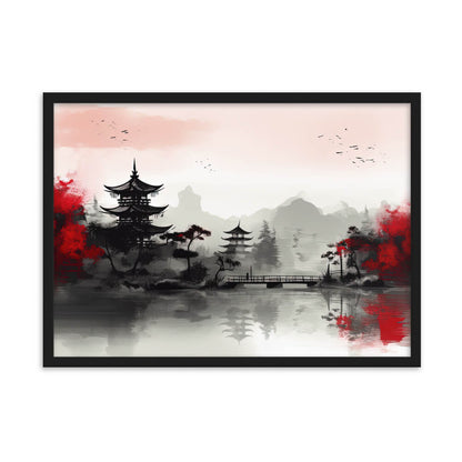 Tableau Japonais Paysage Traditionnel