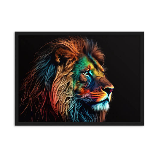 Tableau lion couleur