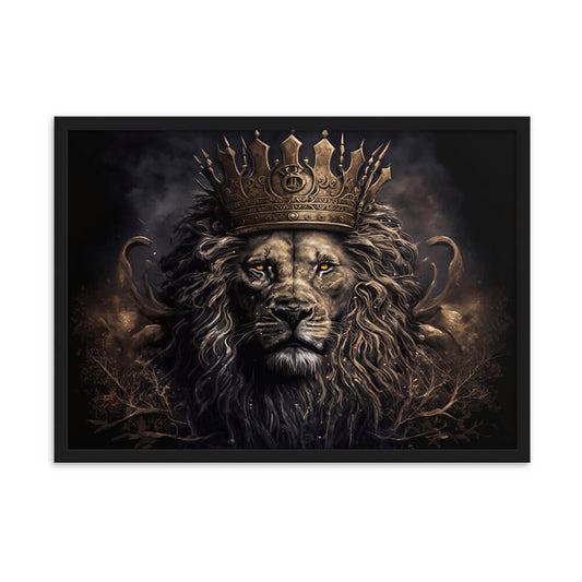 Tableau lion couronne