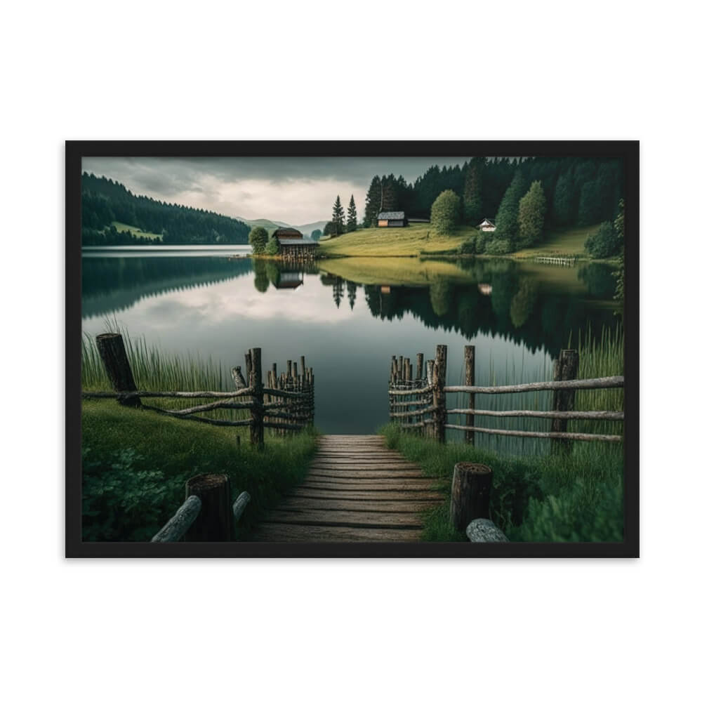 Tableau paysage lac